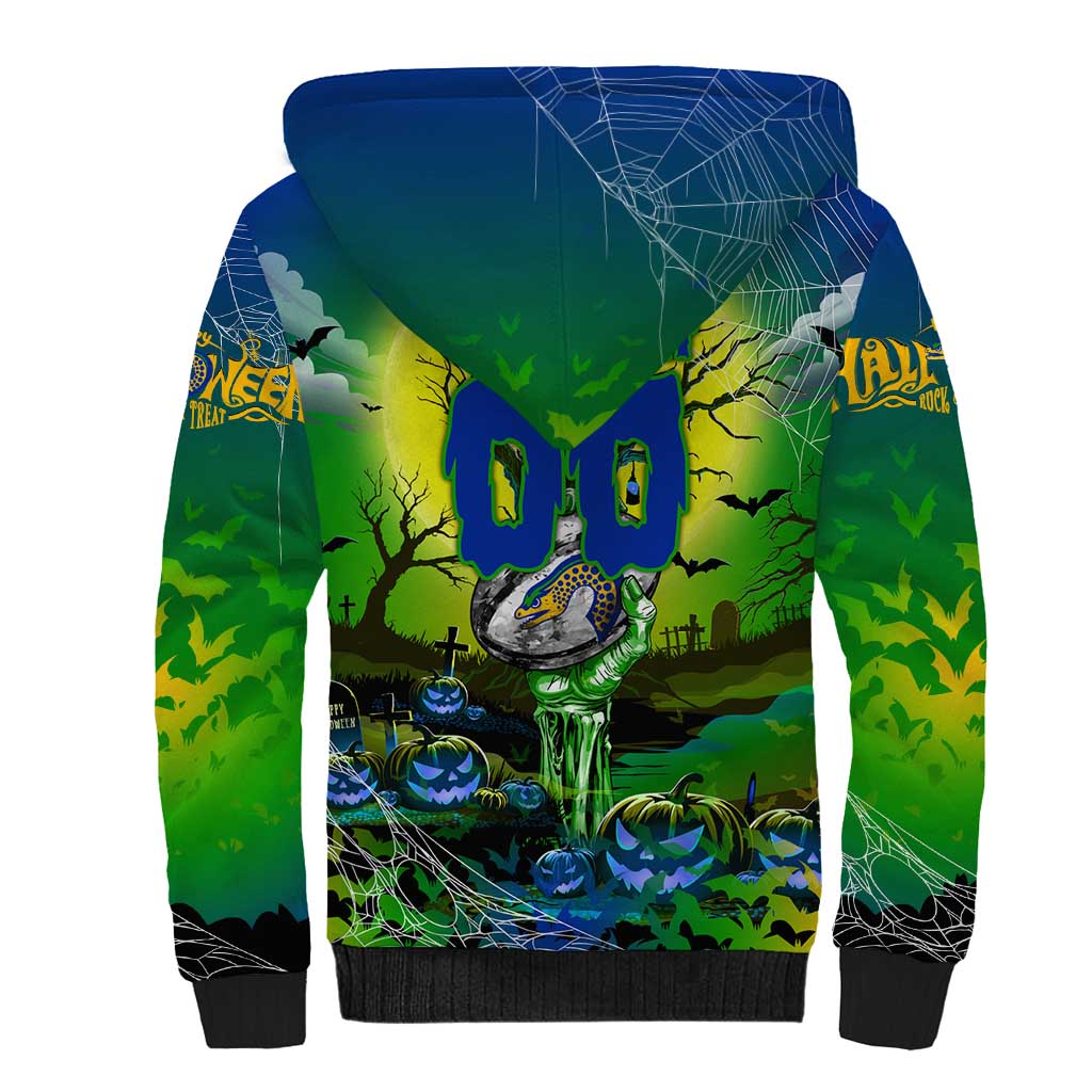 We Are Eels Halloween Sherpa Hoodie Pumpkin Scary Spooky Season - Aussie Hoodie