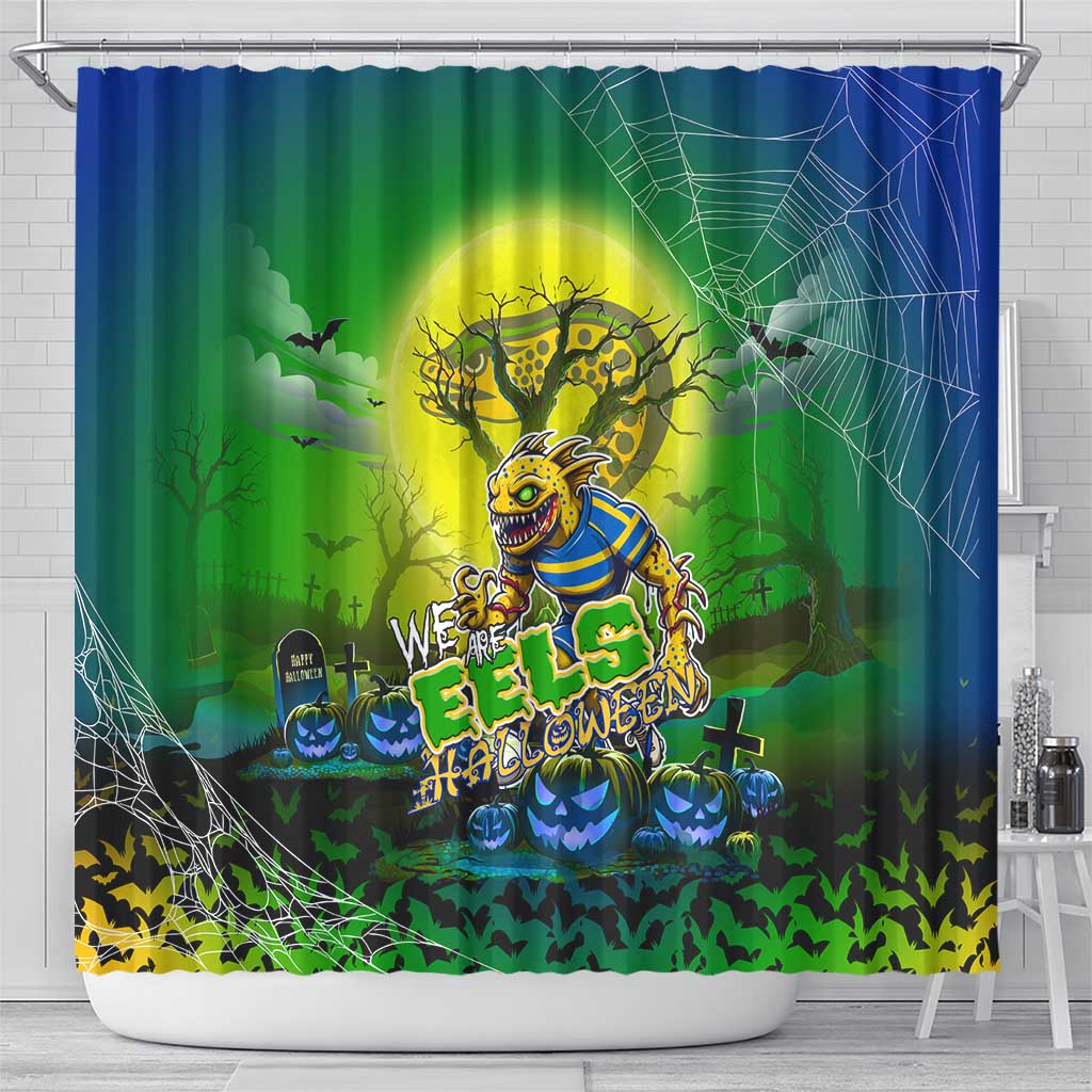 We Are Eels Halloween Shower Curtain Pumpkin Scary Spooky Season - Aussie Hoodie