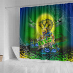 We Are Eels Halloween Shower Curtain Pumpkin Scary Spooky Season - Aussie Hoodie