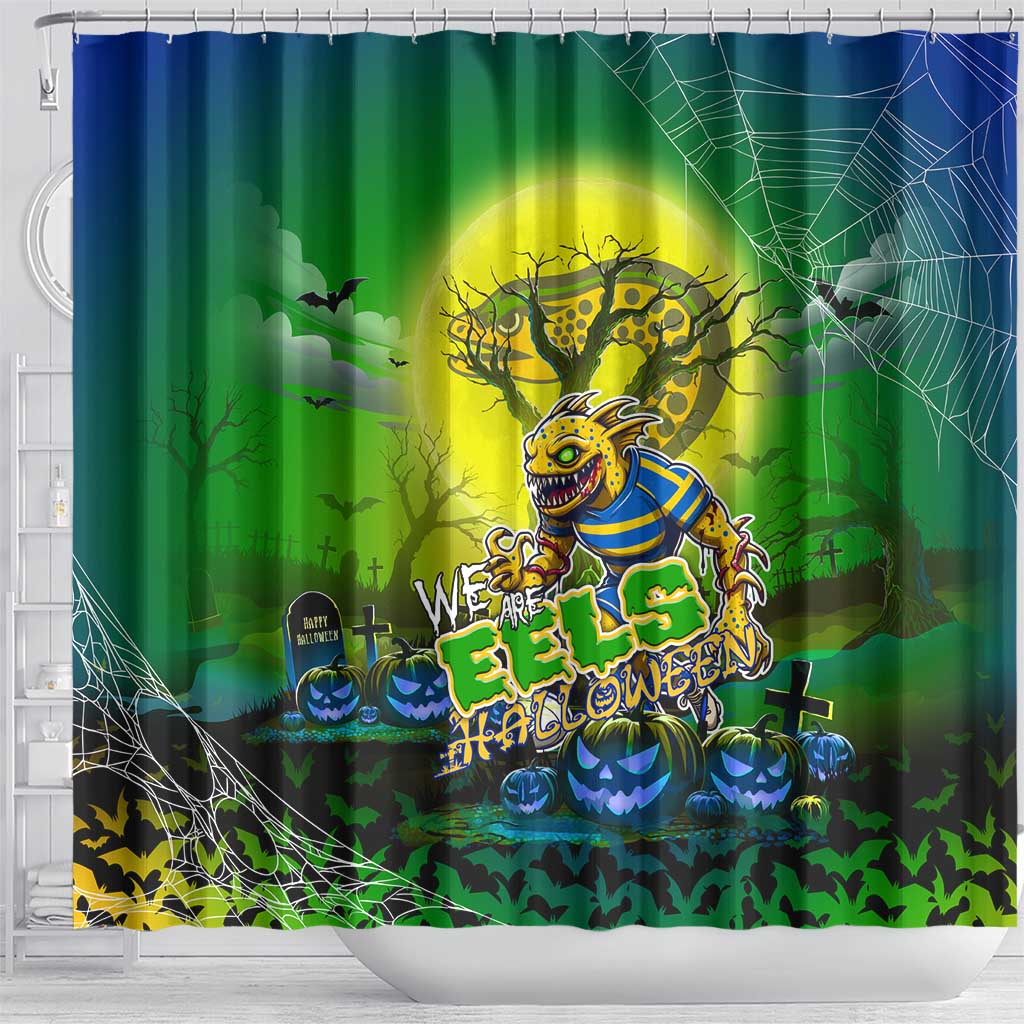 We Are Eels Halloween Shower Curtain Pumpkin Scary Spooky Season - Aussie Hoodie
