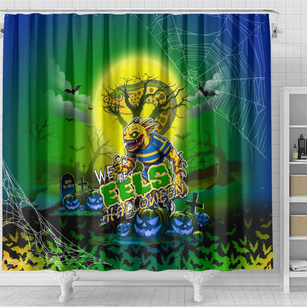 We Are Eels Halloween Shower Curtain Pumpkin Scary Spooky Season - Aussie Hoodie