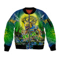 We Are Eels Halloween Sleeve Zip Bomber Jacket Pumpkin Scary Spooky Season - Aussie Hoodie