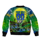 We Are Eels Halloween Sleeve Zip Bomber Jacket Pumpkin Scary Spooky Season - Aussie Hoodie