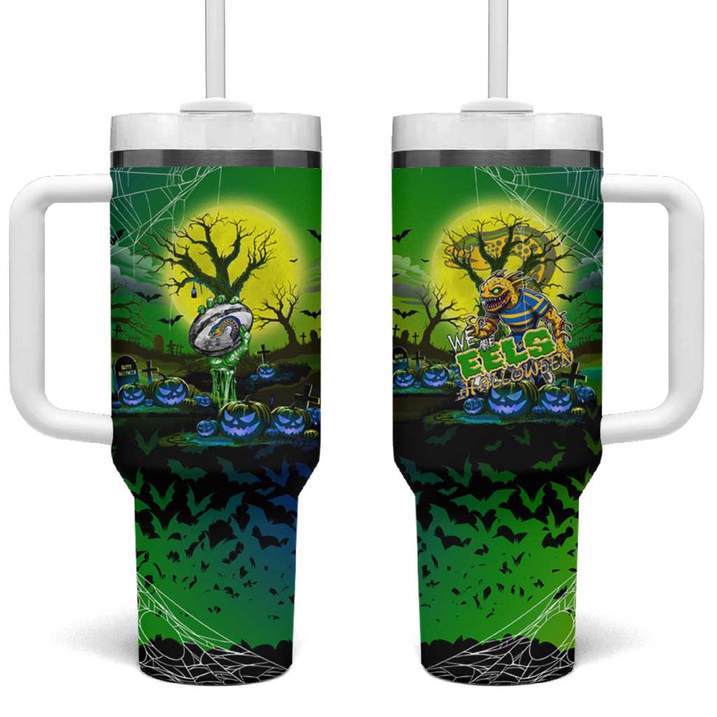 We Are Eels Halloween Tumbler With Handle Pumpkin Scary Spooky Season - Aussie Hoodie