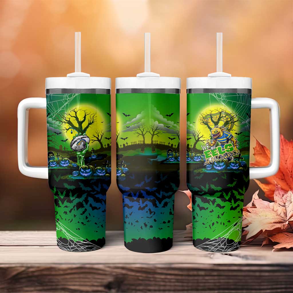 We Are Eels Halloween Tumbler With Handle Pumpkin Scary Spooky Season - Aussie Hoodie