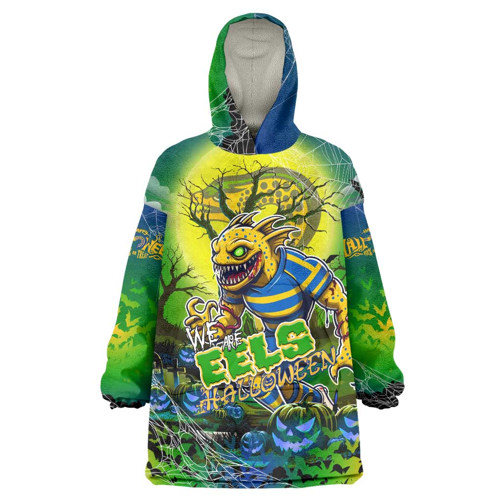 We Are Eels Halloween Wearable Blanket Hoodie Pumpkin Scary Spooky Season - Aussie Hoodie