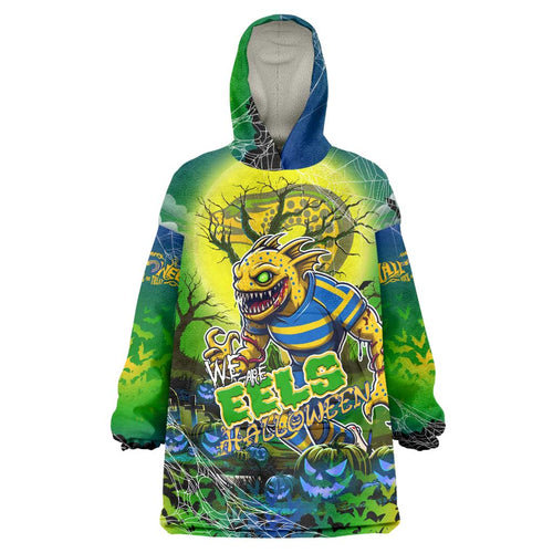 We Are Eels Halloween Wearable Blanket Hoodie Pumpkin Scary Spooky Season - Aussie Hoodie