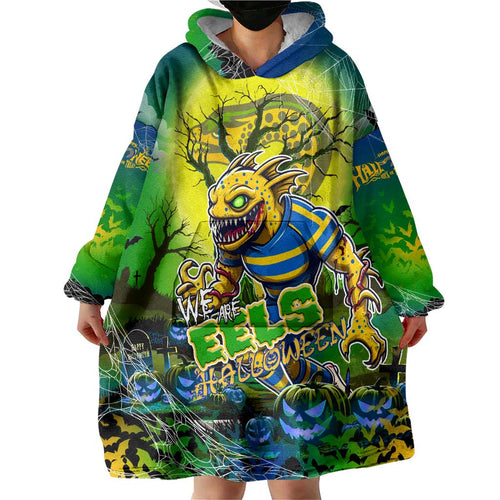 We Are Eels Halloween Wearable Blanket Hoodie Pumpkin Scary Spooky Season - Aussie Hoodie