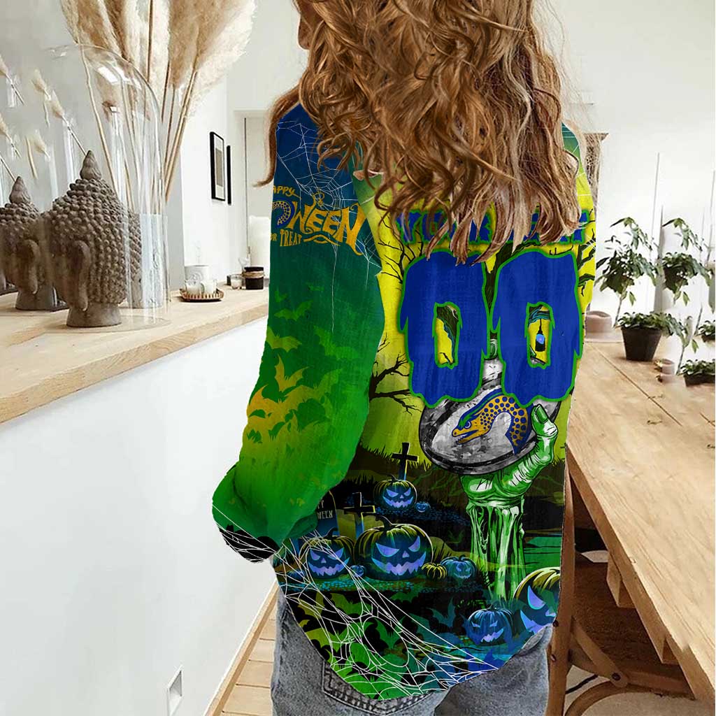 We Are Eels Halloween Women Casual Shirt Pumpkin Scary Spooky Season - Aussie Hoodie