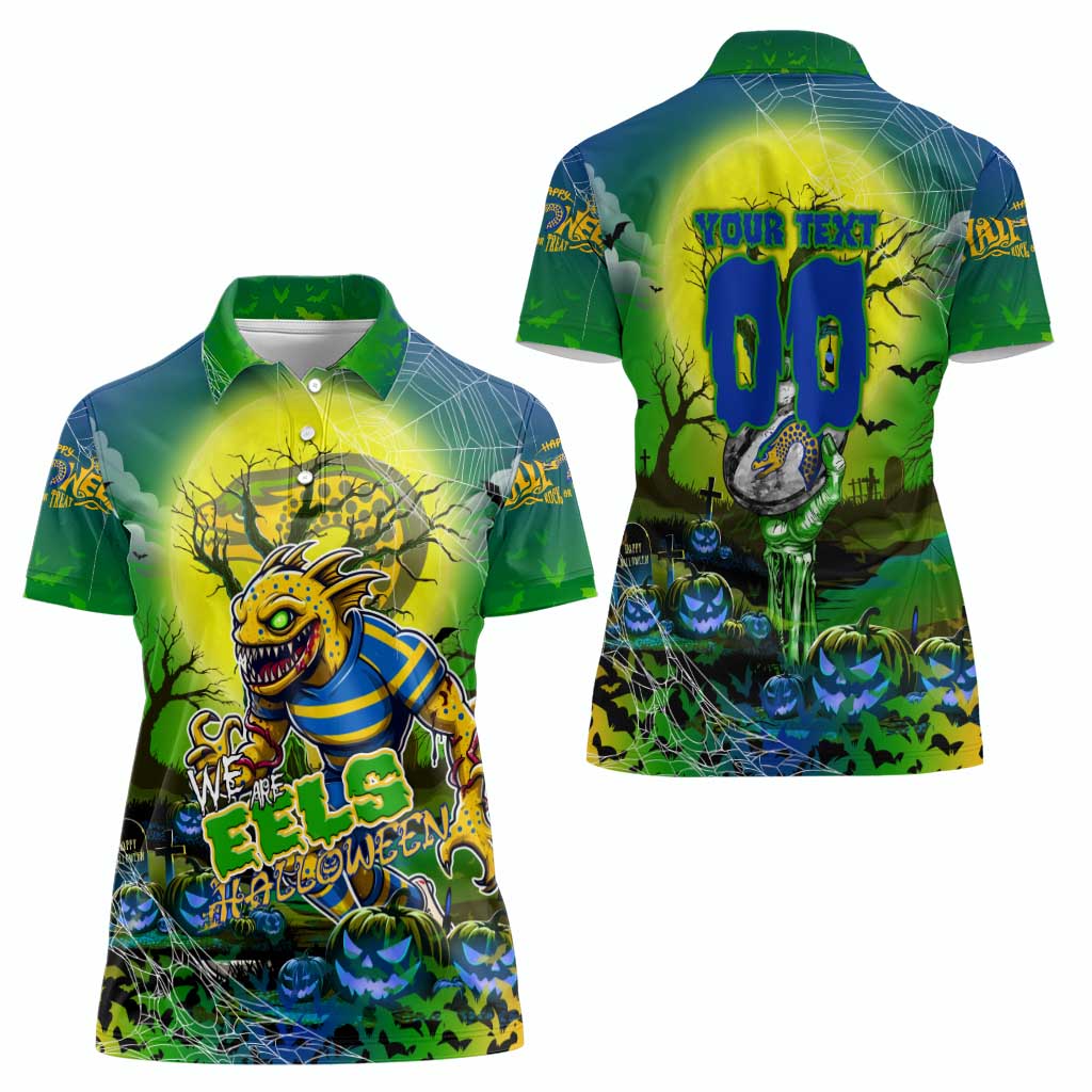 We Are Eels Halloween Women Polo Shirt Pumpkin Scary Spooky Season - Aussie Hoodie