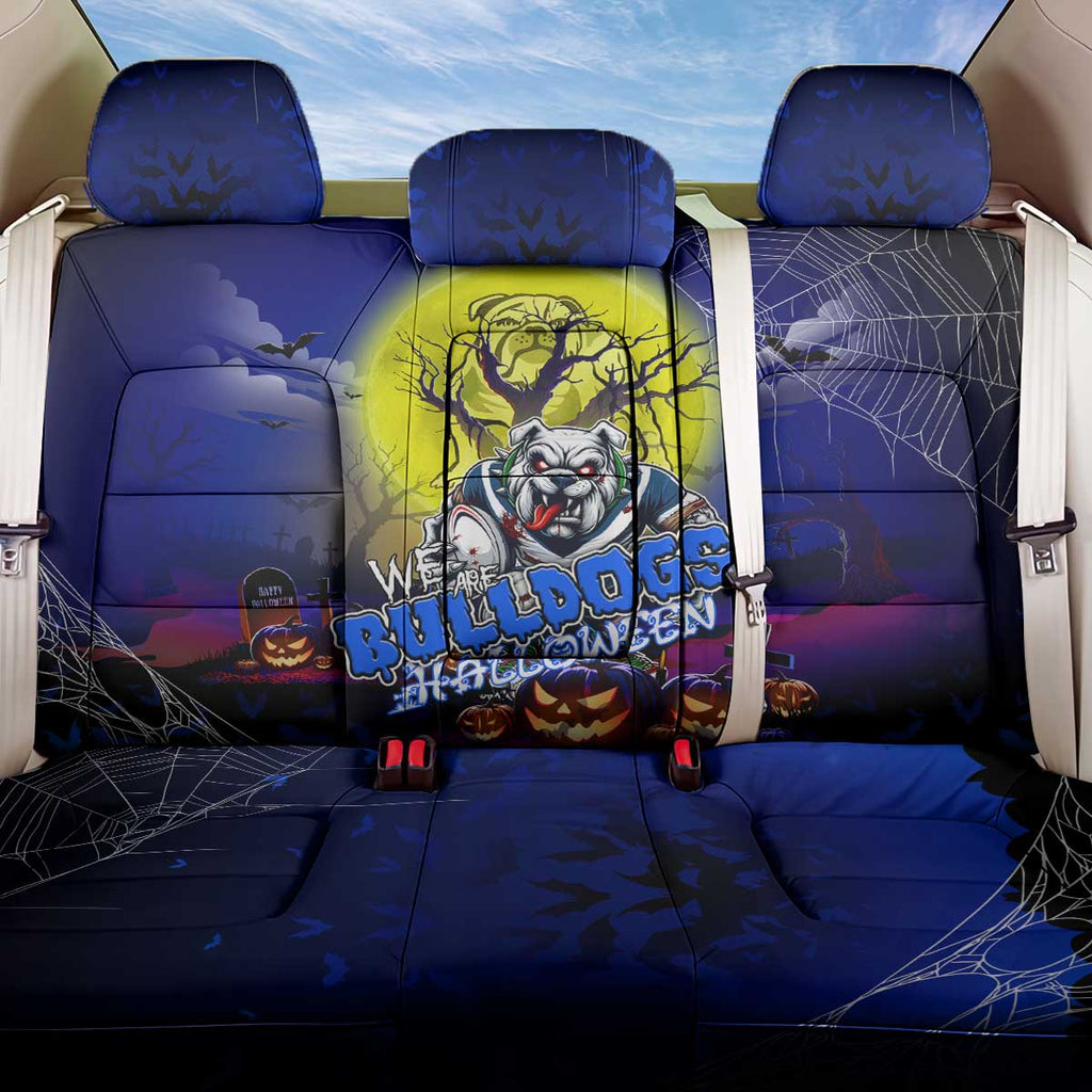 We Are Bulldogs Halloween Back Car Seat Cover Pumpkin Scary Spooky Season - Aussie Hoodie