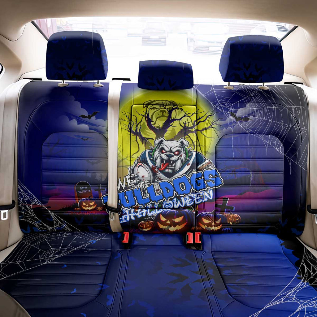We Are Bulldogs Halloween Back Car Seat Cover Pumpkin Scary Spooky Season - Aussie Hoodie