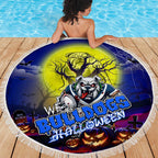 We Are Bulldogs Halloween Beach Blanket Pumpkin Scary Spooky Season - Aussie Hoodie