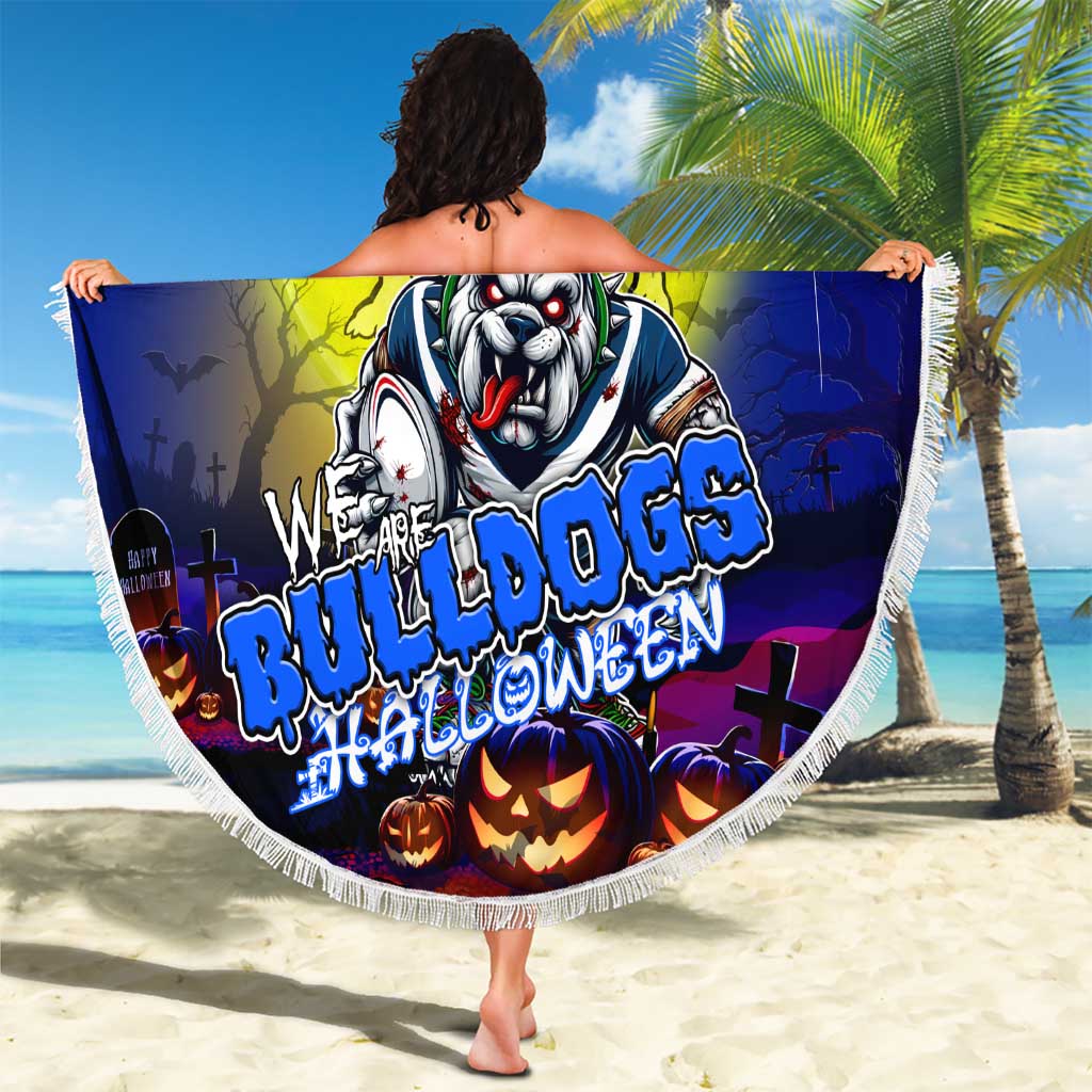 We Are Bulldogs Halloween Beach Blanket Pumpkin Scary Spooky Season - Aussie Hoodie