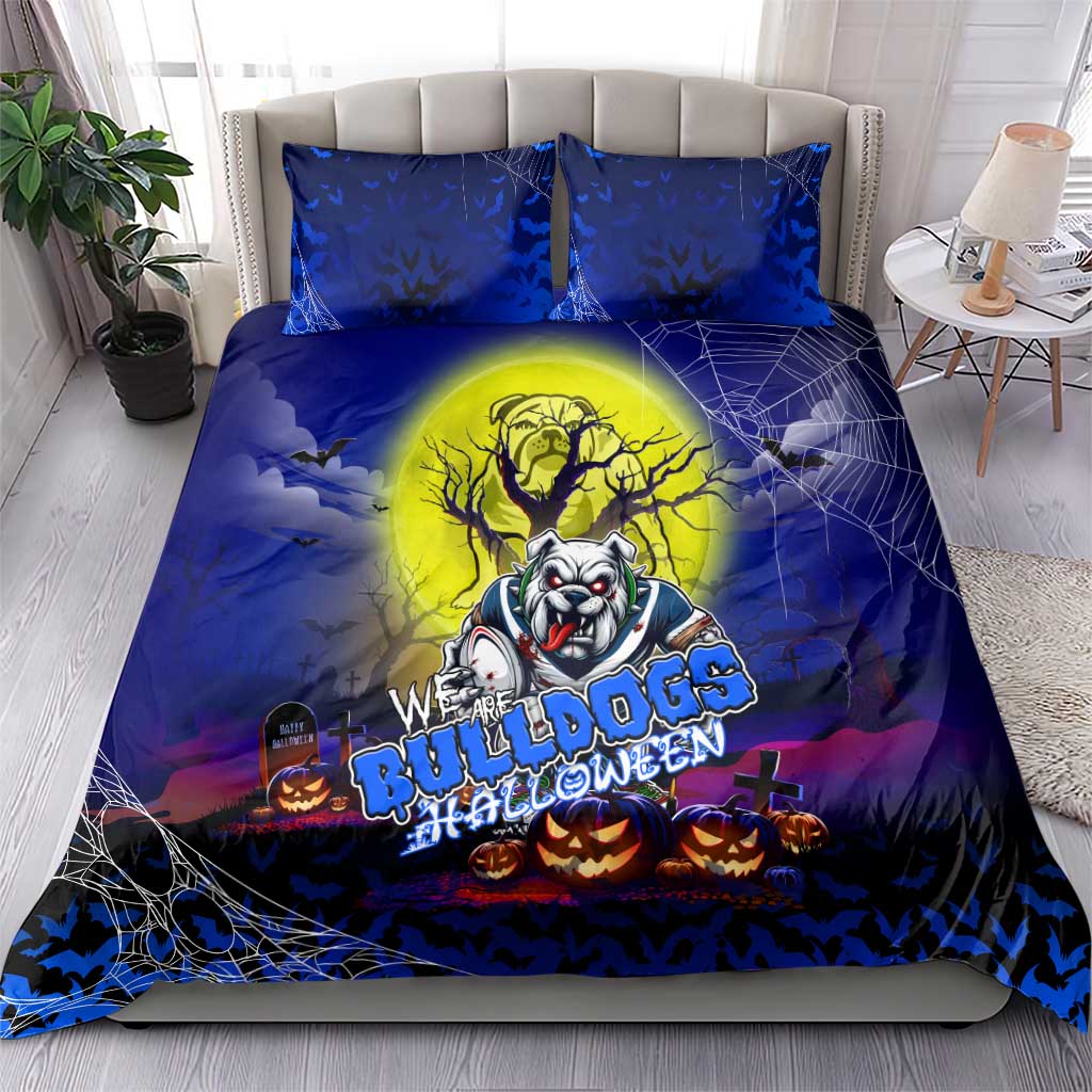 We Are Bulldogs Halloween Bedding Set Pumpkin Scary Spooky Season - Aussie Hoodie