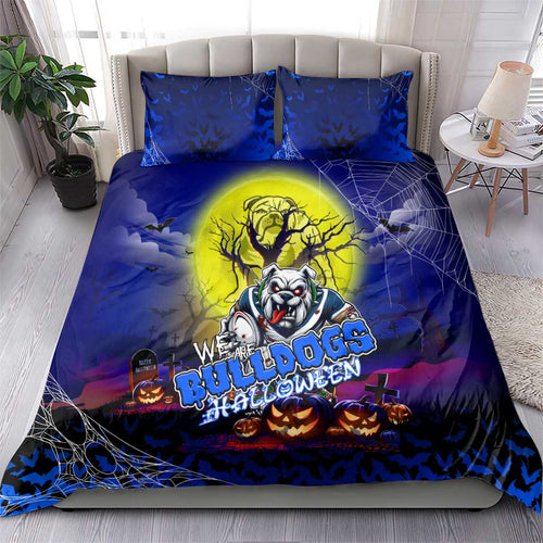 We Are Bulldogs Halloween Bedding Set Pumpkin Scary Spooky Season - Aussie Hoodie