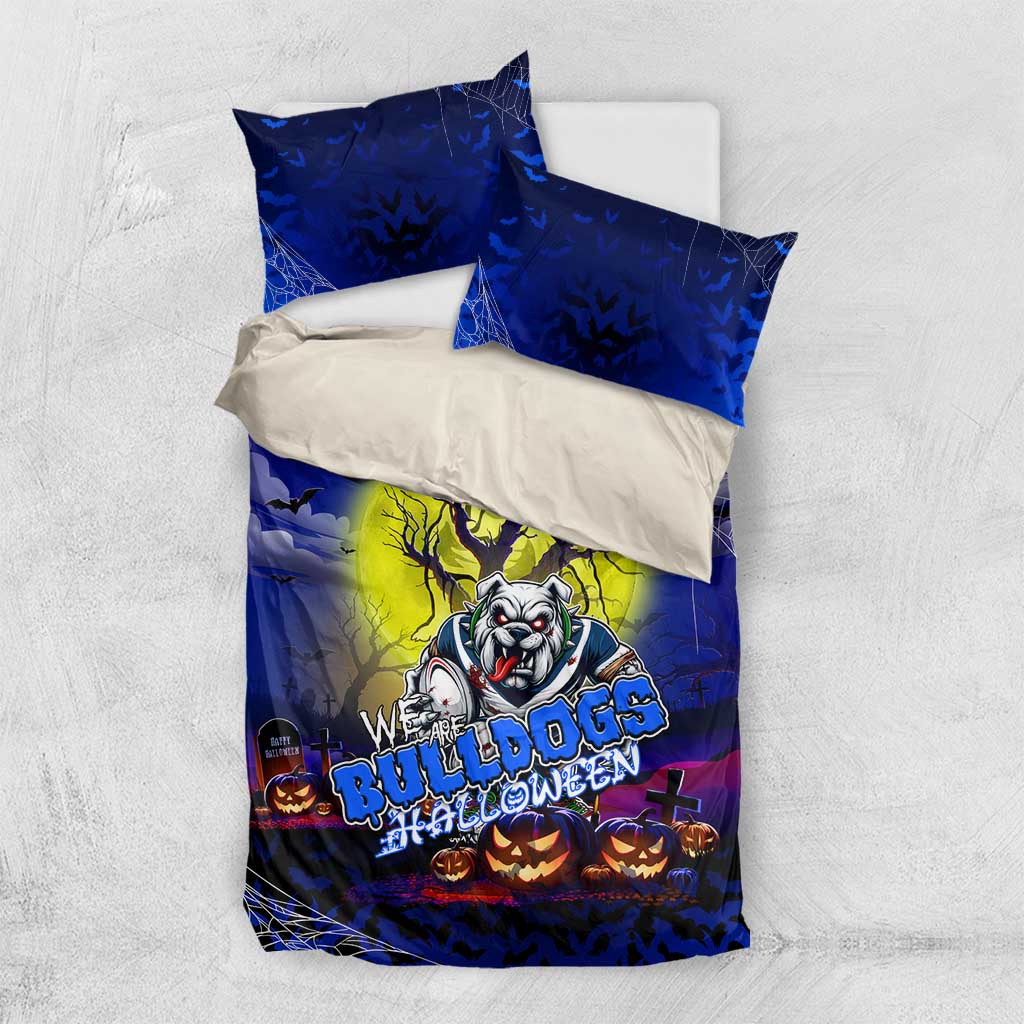 We Are Bulldogs Halloween Bedding Set Pumpkin Scary Spooky Season - Aussie Hoodie