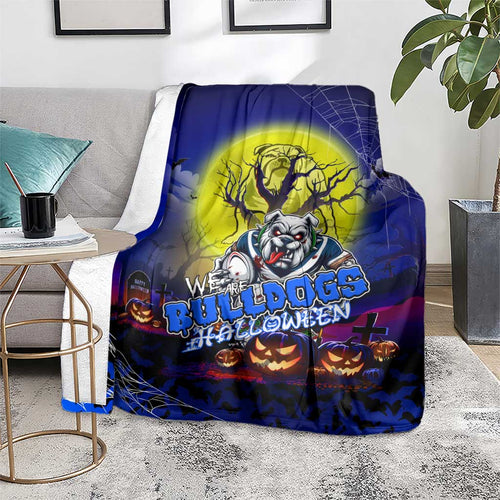 We Are Bulldogs Halloween Blanket Pumpkin Scary Spooky Season - Aussie Hoodie