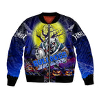 We Are Bulldogs Halloween Bomber Jacket Pumpkin Scary Spooky Season - Aussie Hoodie