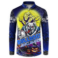 We Are Bulldogs Halloween Button Sweatshirt Pumpkin Scary Spooky Season - Aussie Hoodie
