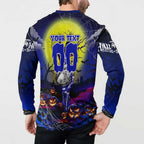 We Are Bulldogs Halloween Button Sweatshirt Pumpkin Scary Spooky Season - Aussie Hoodie