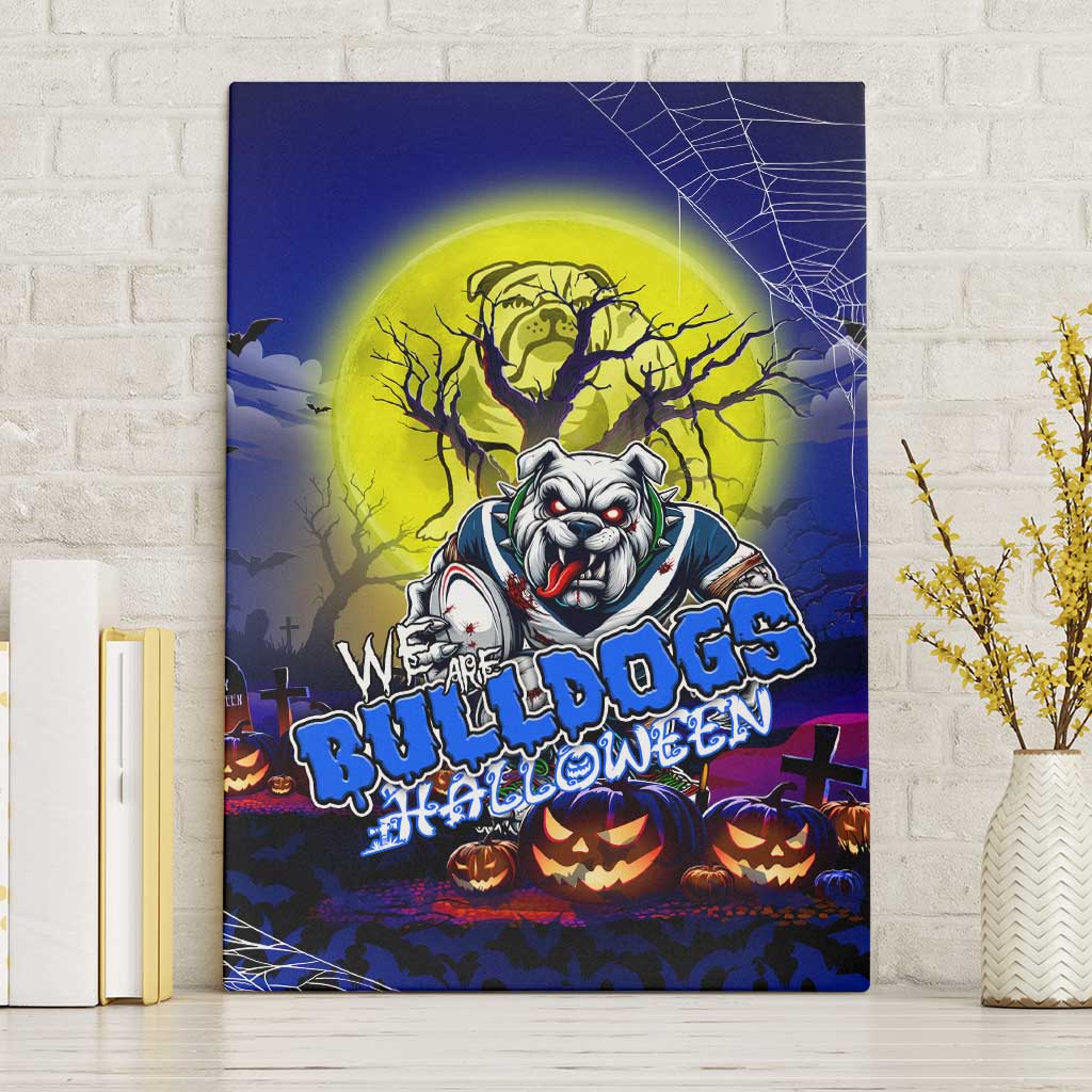 We Are Bulldogs Halloween Canvas Wall Art Pumpkin Scary Spooky Season - Aussie Hoodie