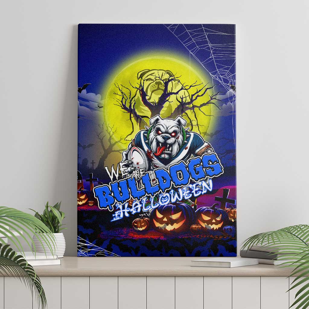 We Are Bulldogs Halloween Canvas Wall Art Pumpkin Scary Spooky Season - Aussie Hoodie