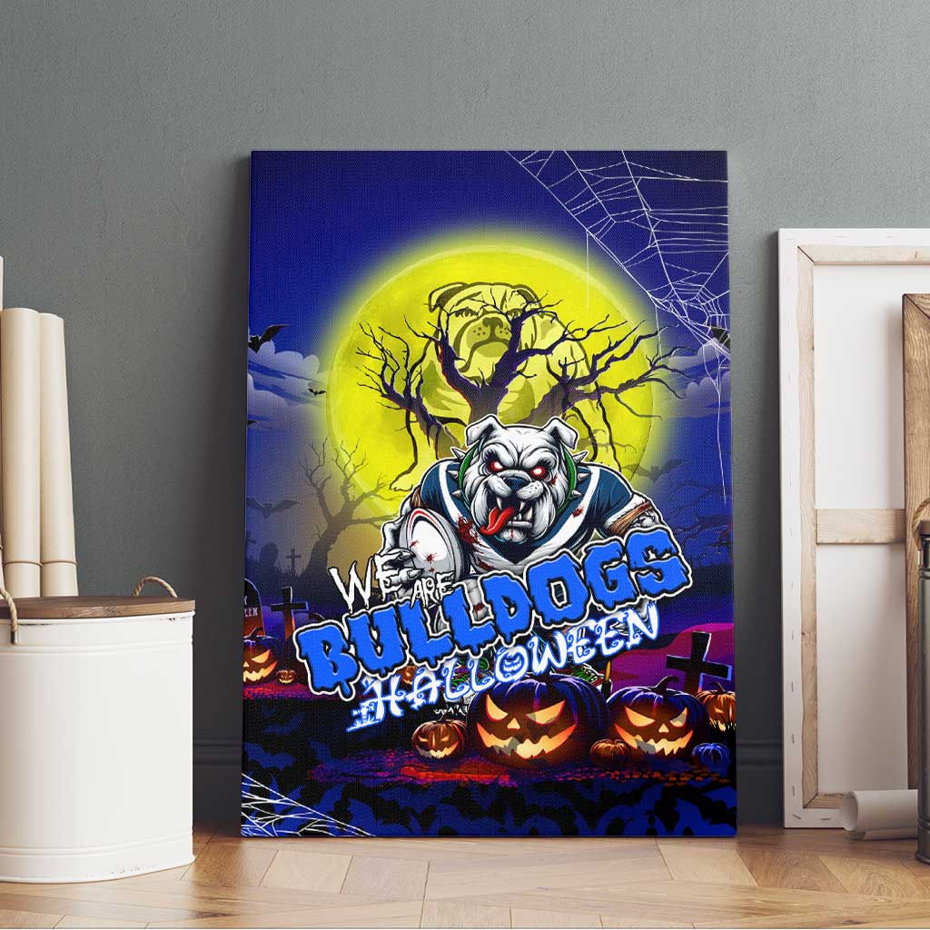 We Are Bulldogs Halloween Canvas Wall Art Pumpkin Scary Spooky Season - Aussie Hoodie