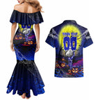 We Are Bulldogs Halloween Couples Matching Mermaid Dress and Hawaiian Shirt Pumpkin Scary Spooky Season - Aussie Hoodie