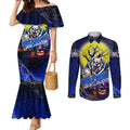 We Are Bulldogs Halloween Couples Matching Mermaid Dress and Long Sleeve Button Shirt Pumpkin Scary Spooky Season - Aussie Hoodie