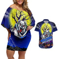 We Are Bulldogs Halloween Couples Matching Off Shoulder Short Dress and Hawaiian Shirt Pumpkin Scary Spooky Season - Aussie Hoodie
