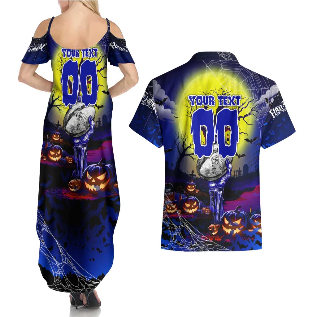 We Are Bulldogs Halloween Couples Matching Summer Maxi Dress and Hawaiian Shirt Pumpkin Scary Spooky Season - Aussie Hoodie