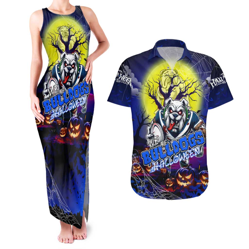 We Are Bulldogs Halloween Couples Matching Tank Maxi Dress and Hawaiian Shirt Pumpkin Scary Spooky Season - Aussie Hoodie