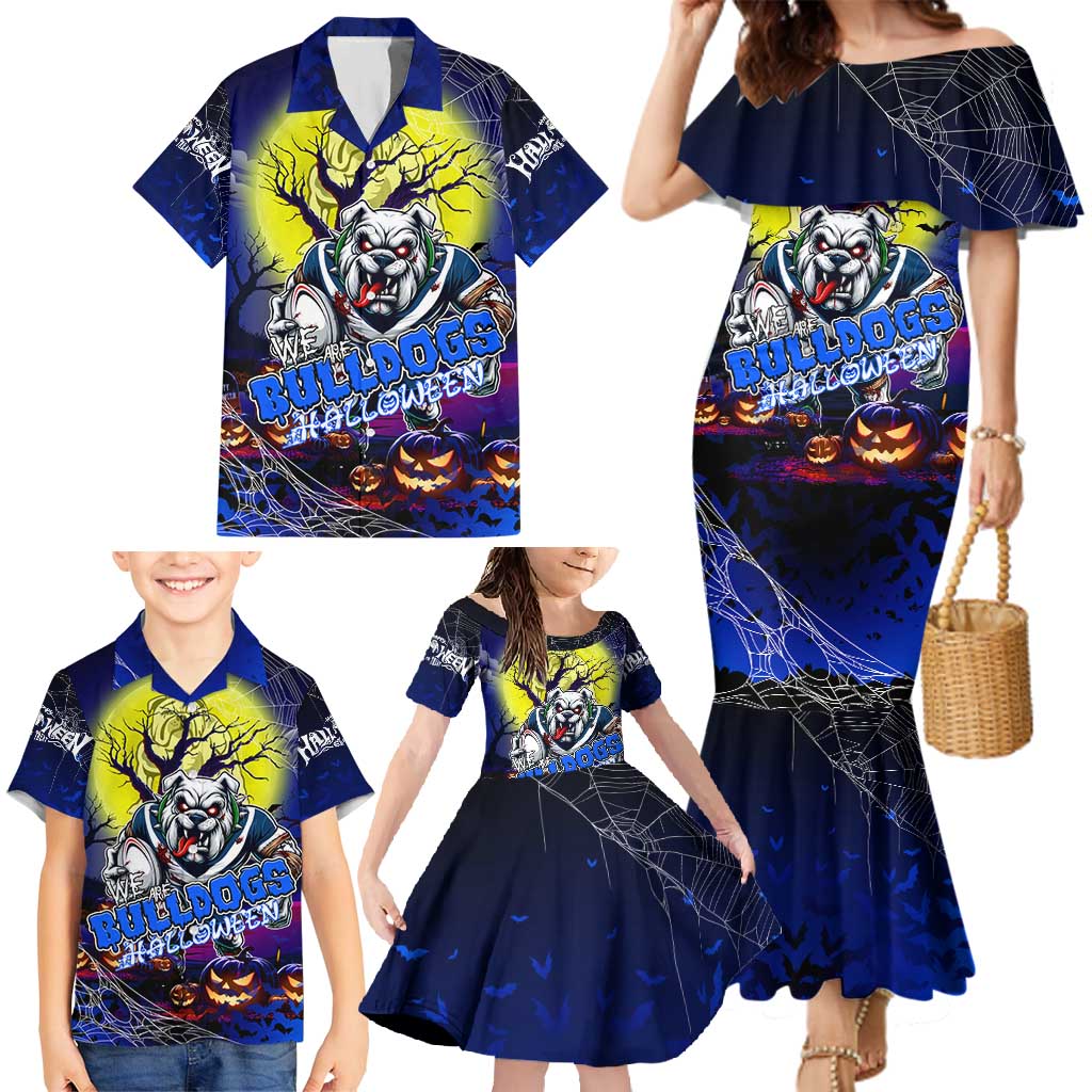 We Are Bulldogs Halloween Family Matching Mermaid Dress and Hawaiian Shirt Pumpkin Scary Spooky Season - Aussie Hoodie