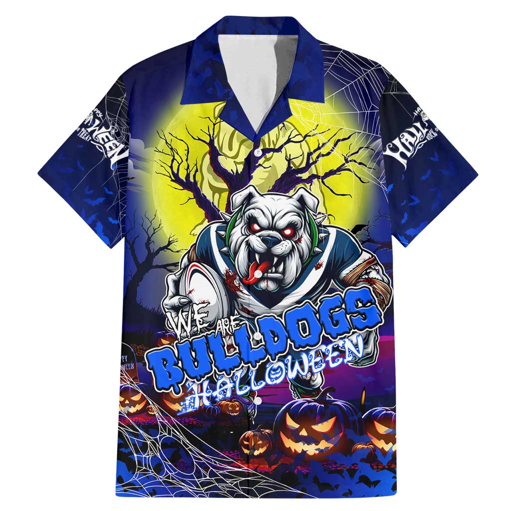 We Are Bulldogs Halloween Family Matching Mermaid Dress and Hawaiian Shirt Pumpkin Scary Spooky Season - Aussie Hoodie