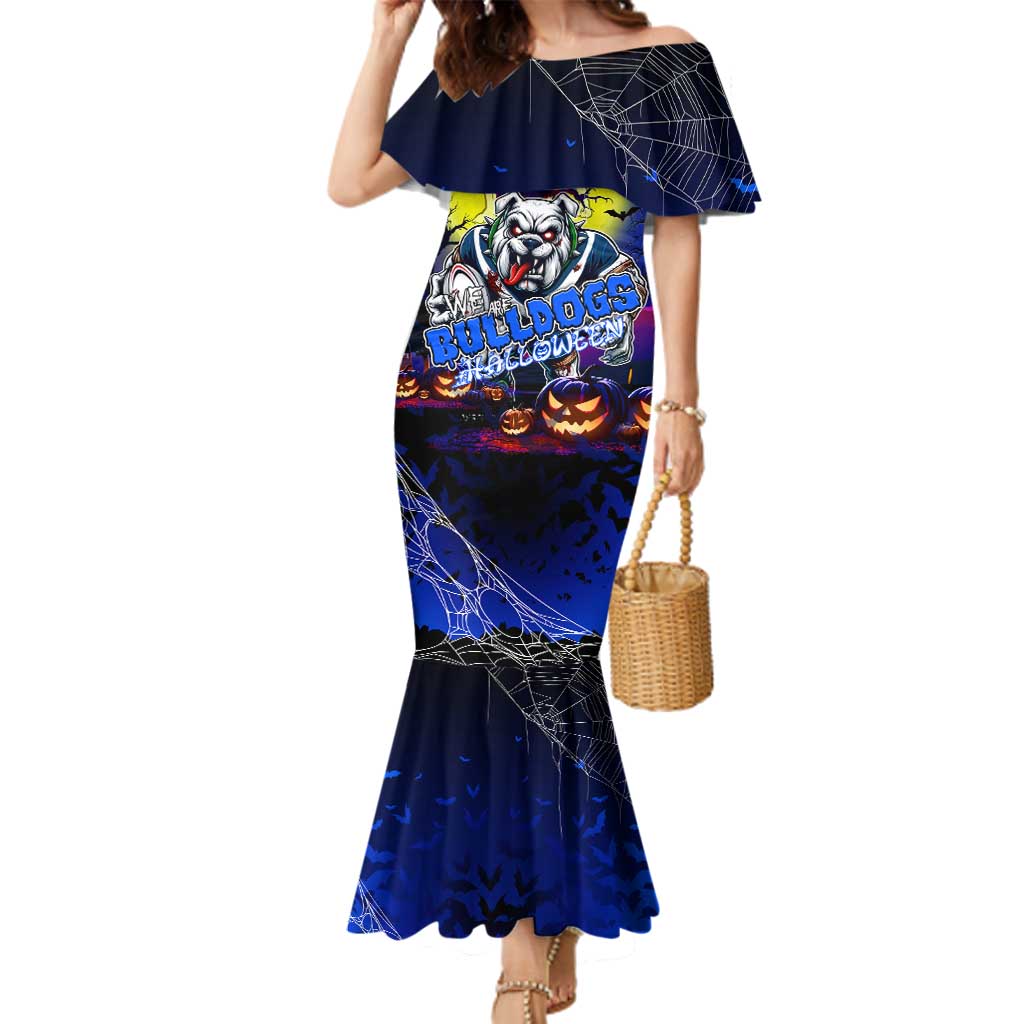 We Are Bulldogs Halloween Family Matching Mermaid Dress and Hawaiian Shirt Pumpkin Scary Spooky Season - Aussie Hoodie