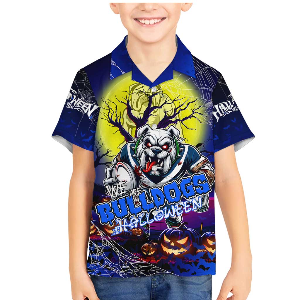 We Are Bulldogs Halloween Family Matching Mermaid Dress and Hawaiian Shirt Pumpkin Scary Spooky Season - Aussie Hoodie