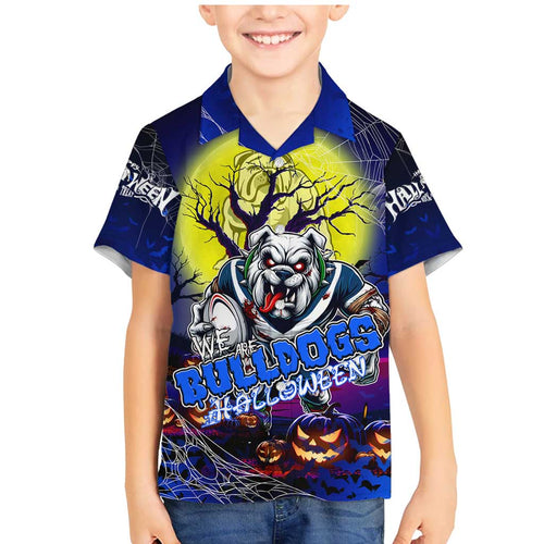 We Are Bulldogs Halloween Family Matching Mermaid Dress and Hawaiian Shirt Pumpkin Scary Spooky Season - Aussie Hoodie