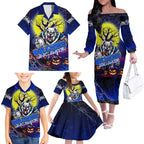 We Are Bulldogs Halloween Family Matching Off The Shoulder Long Sleeve Dress and Hawaiian Shirt Pumpkin Scary Spooky Season - Aussie Hoodie