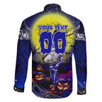 We Are Bulldogs Halloween Family Matching Off The Shoulder Long Sleeve Dress and Hawaiian Shirt Pumpkin Scary Spooky Season - Aussie Hoodie