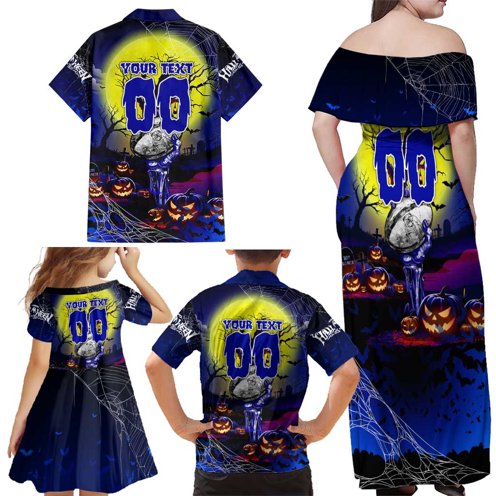 We Are Bulldogs Halloween Family Matching Off Shoulder Maxi Dress and Hawaiian Shirt Pumpkin Scary Spooky Season - Aussie Hoodie