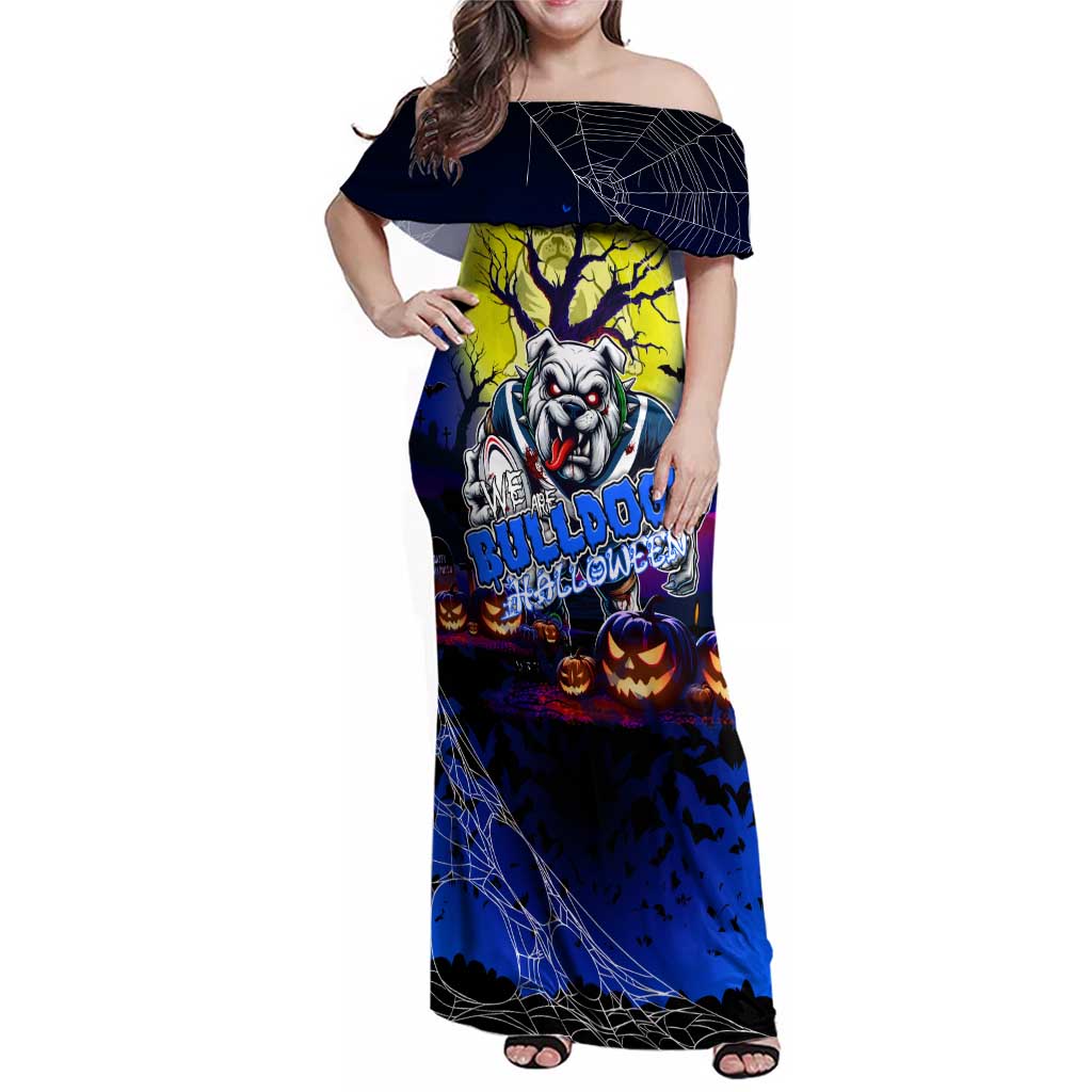 We Are Bulldogs Halloween Family Matching Off Shoulder Maxi Dress and Hawaiian Shirt Pumpkin Scary Spooky Season - Aussie Hoodie