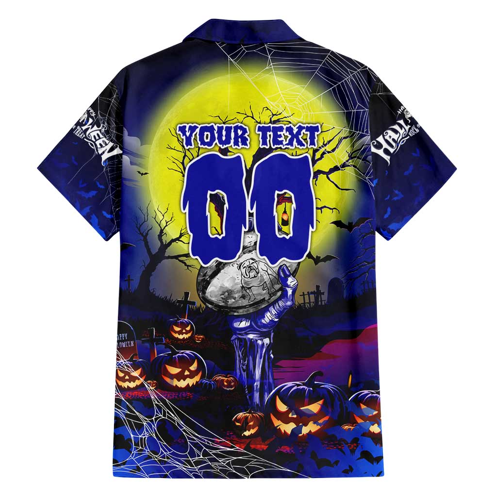 We Are Bulldogs Halloween Family Matching Off Shoulder Short Dress and Hawaiian Shirt Pumpkin Scary Spooky Season - Aussie Hoodie