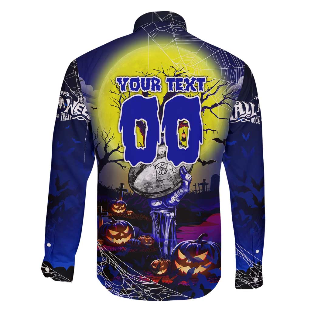 We Are Bulldogs Halloween Family Matching Off Shoulder Short Dress and Hawaiian Shirt Pumpkin Scary Spooky Season - Aussie Hoodie