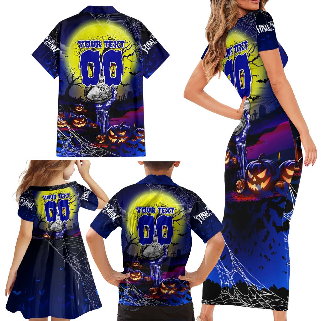 We Are Bulldogs Halloween Family Matching Short Sleeve Bodycon Dress and Hawaiian Shirt Pumpkin Scary Spooky Season - Aussie Hoodie