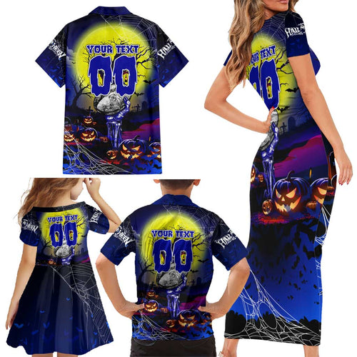 We Are Bulldogs Halloween Family Matching Short Sleeve Bodycon Dress and Hawaiian Shirt Pumpkin Scary Spooky Season - Aussie Hoodie