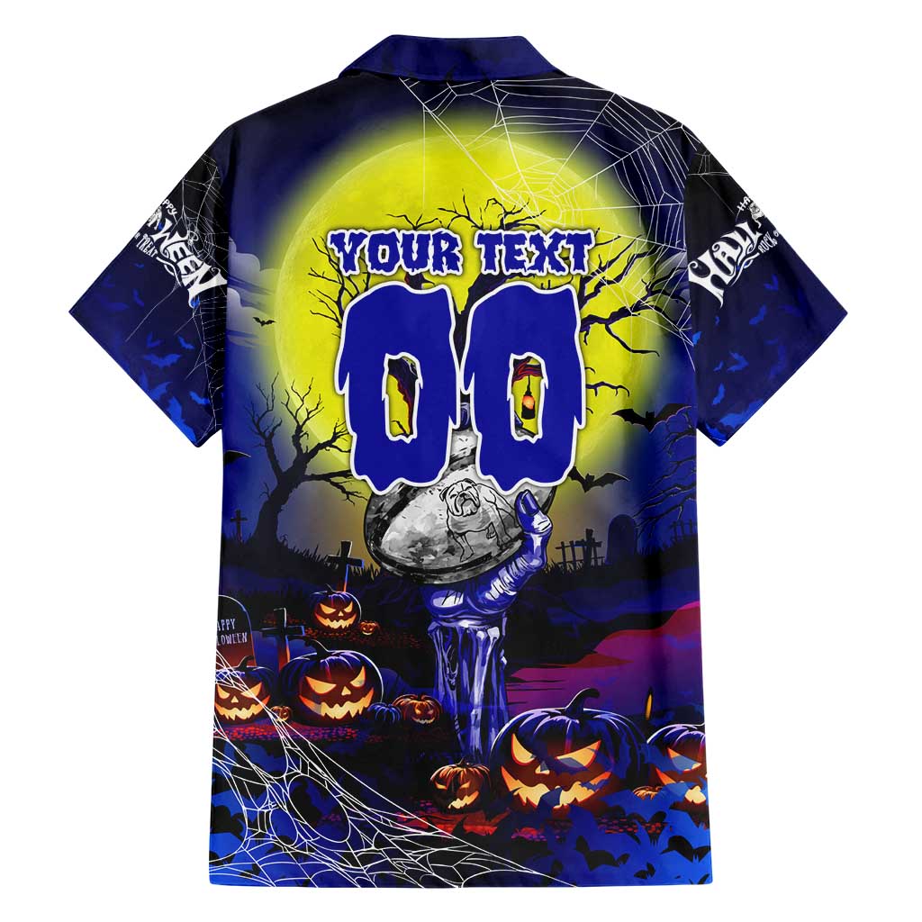 We Are Bulldogs Halloween Family Matching Short Sleeve Bodycon Dress and Hawaiian Shirt Pumpkin Scary Spooky Season - Aussie Hoodie