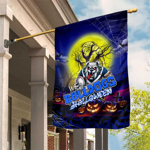 We Are Bulldogs Halloween Garden Flag Pumpkin Scary Spooky Season - Aussie Hoodie