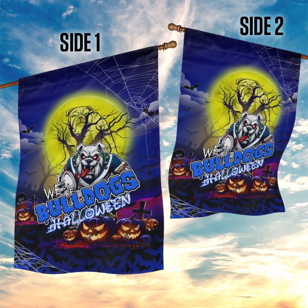 We Are Bulldogs Halloween Garden Flag Pumpkin Scary Spooky Season - Aussie Hoodie