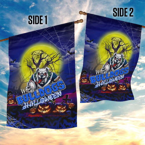 We Are Bulldogs Halloween Garden Flag Pumpkin Scary Spooky Season - Aussie Hoodie